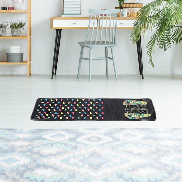 NOLITOY Foot Massage Mat, Pressure Point Massage Pad Reflexology Walk Stone Road anti Fatigue Standing Mat for Office Workers Students Elderly