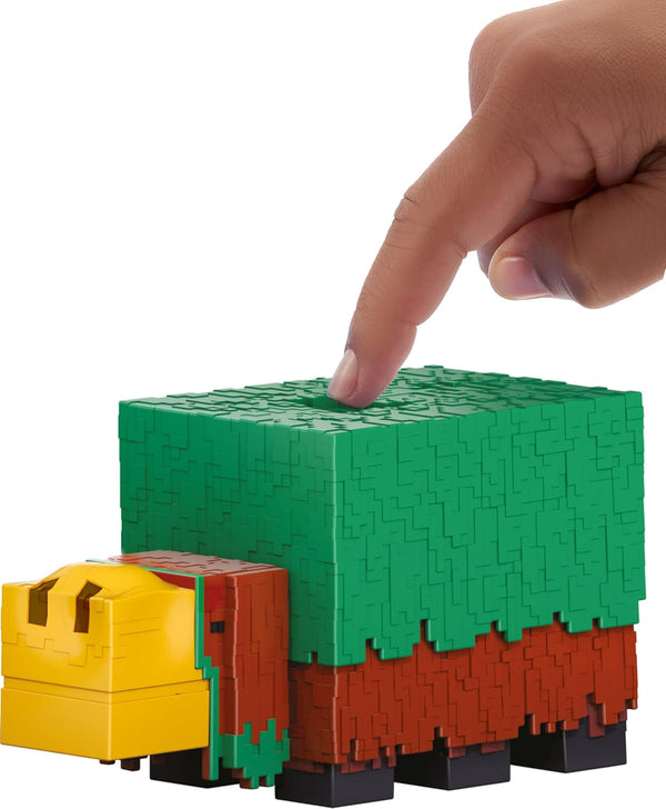 Mattel Minecraft Sniffer Action Figure with Game-Accurate Sounds, 3.25-inch Scale Collectible Toy, Pixelated Design