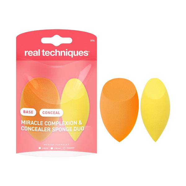 Real Techniques Miracle Complexion Makeup Sponge & Concealer Sponge Duo Miracle Complexion & Concealer Sponge, 2 Count