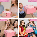Birthday Gift Basket for Women - Unique Pink Box for Her Relaxing Self Care Set - Presents for Female Friends, Bestie, Girlfriend