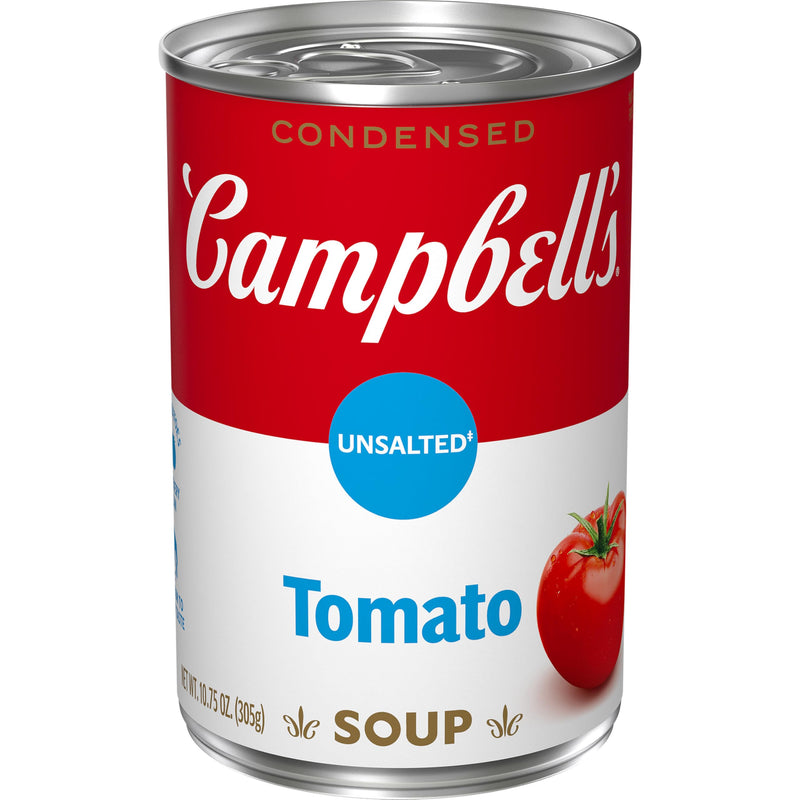 Campbell's Condensed Unsalted Tomato Soup, 10.75 oz Can Unsalted Tomato 10.75 Ounce (Pack of 1)