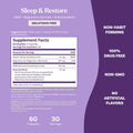 Natrol Sleep & Restore Magnesium Glycinate 100 mg, Melatonin-Free, 60 Count Unflavored 60 Count (Pack of 1)