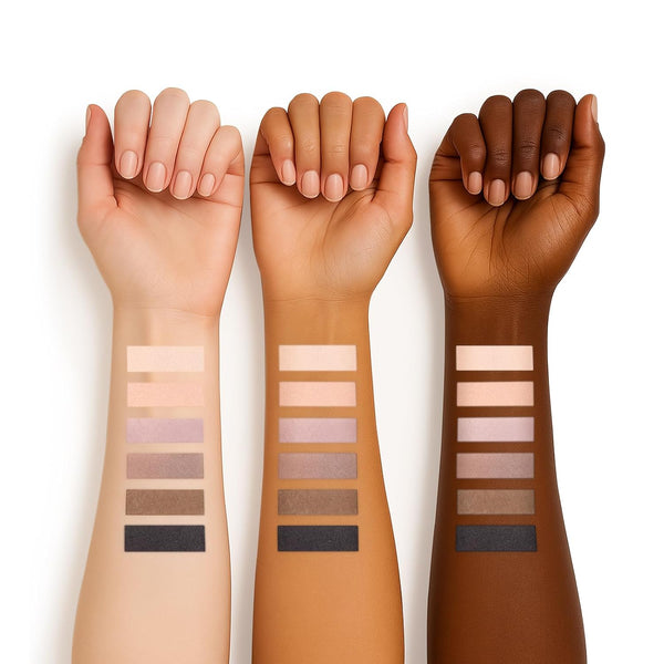 SUSIKEKI 6 Colors Mini Eyeshadow Makeup Palette Neutral Nude Smoky Eye Shadow Taupe & Brown Matte Make Up Pallet with Mirror Highly Pigmented Long