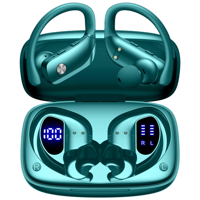 Bmani Wireless Earbuds Bluetooth Headphones 48Hrs Play Back Sport Earphones with LED Display Over-Ear Buds with Earhooks Built-In Mic Headset for