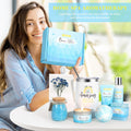 Birthday Gifts for Women, Ocean Scented Relaxing Spa Gift Baskets for Women Mom Her Wife Sister Friends Coworker Employee, Self Care Bath and Body