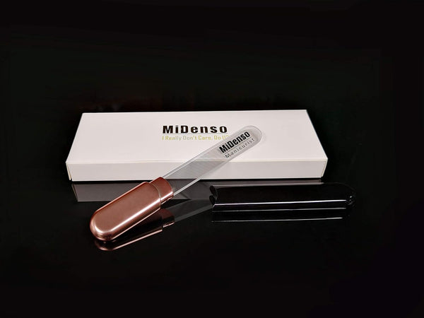 MiDenso Premium Glass Nail File, Black Gold