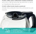 2-PACK Replacement Carafe Lid ONLY for Mr. Coffee 12 Cup Glass Coffee Carafe Pot, Part# 112435001000