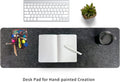 Felt Desk Mat | Computer Mat for Desk(36x12Inches) | Large Felt Mouse Pad and Keyboard Mat | Desk Protector for Office | Dark Gray Dark Gray 36" x 12"