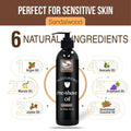 The Henna Guys 8 Fl. Oz Pre-Shave & Beard Conditioning Oil for Men, Sandalwood Scent, with Jojoba, Argan, & Marula Oils, Free from Ammonia,