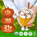 Orgain Organic Vegan Protein Powder, Pumpkin Spice Seasonal Flavor - 21g of Plant Protein, 5g Prebiotic Fiber, No Lactose Ingredients, No Added