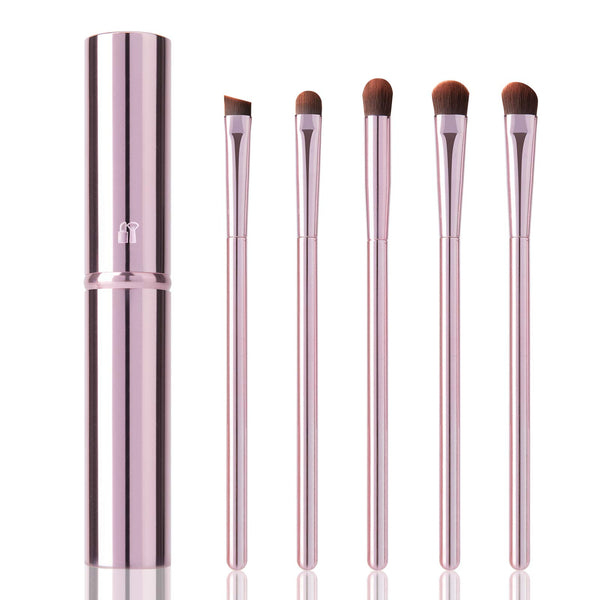 5Pcs Eye Makeup Brush Set, Portable Eyeshadow Brushes for Travel Case. | Basic eyeliner, angle, concealer, slanted eyebrow brush, recommended by