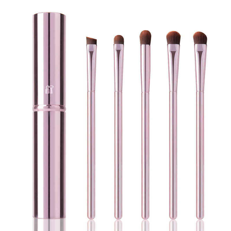 5Pcs Eye Makeup Brush Set, Portable Eyeshadow Brushes for Travel Case. | Basic eyeliner, angle, concealer, slanted eyebrow brush, recommended by