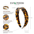 EVITA PERONI Tortoise Shell Headband for Women 1.18 Inches Hairbands