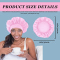 4PCS Satin Hair Bonnet for Sleeping,Bonnets for Black Women Men,Silk Bonnet for Sleeping,Hair Wrap Cap for Curly Hair,Elastic Wide Band Hair