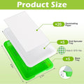EBaokuup 5 Pcs Seed Sprouter Tray with Drain Holes - BPA Free Seed Germination Propagation Trays, Soil-Free Wheatgrass Bean Sprouts Microgreens