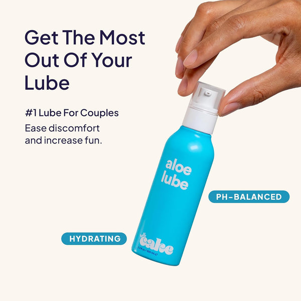 Hello Cake Aloe-Based Lube - Hypoallergenic, pH-Balanced Personal Lubricant – Hydrating, Moisturizing & Non-Sticky Glide for Men, Women, &