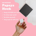 Papaya Reusable Paper Towels 4-Pack - 4 Sheets + 2 Hooks, Quick Drying, No Odor, 1 Sheet Replaces 17 Rolls, Washable Kitchen Cloth, Sustainable