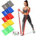 Resistance Bands, 5 Pcs Exercise Bands Elastic Stretch Bands for Fitness Yoga Pilates Stretching Strength Training, Workout Bands for Women and