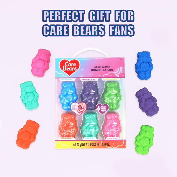 Care Bears Bath Bomb Set, 6-Piece Bubble Gum Scented, Ages 3+