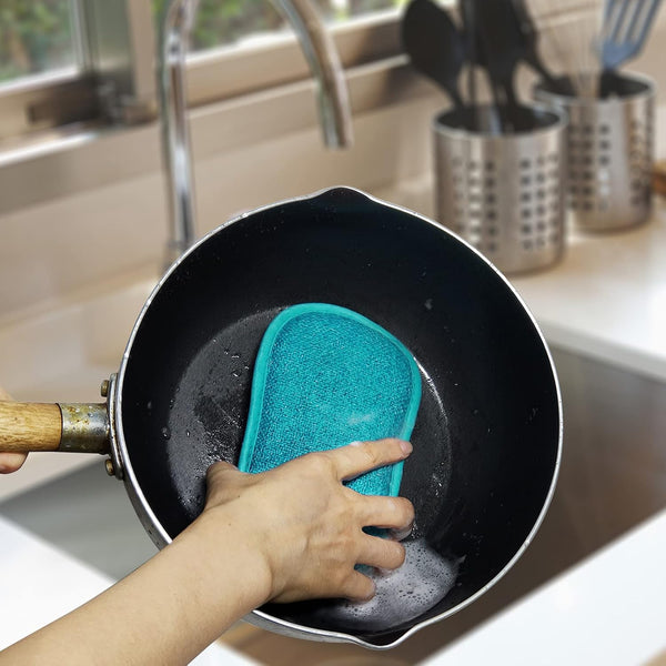 10 Pack Kitchen Dish Sponges Scrubber Non-Scratch Multi-Purpose Dishcloths, Sponge Along with Heavy Duty Scouring Power - Effortless Cleaning of