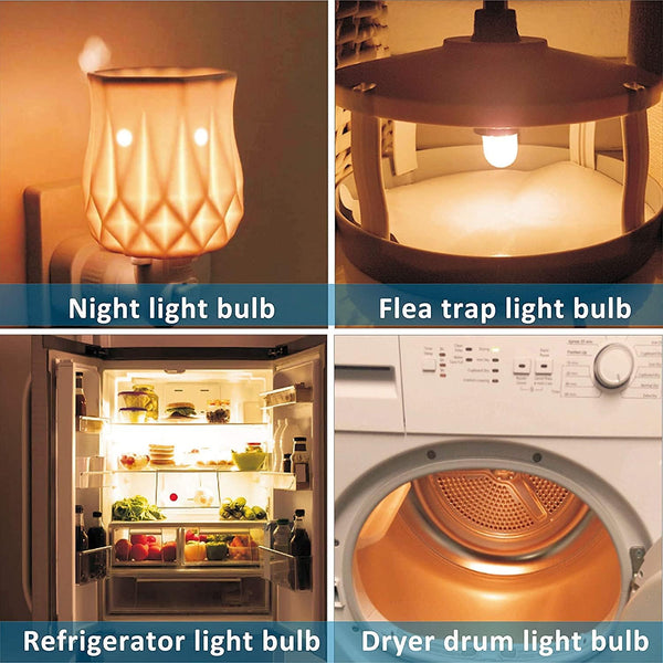 Night Light Bulbs,[4PACK] 15 Watt LED Night Light Bulb Equivalent, 1.5W Led Bulbs C7 S6, Mini Candelabra E12 Base, Warm White 3000K, 150LM Small