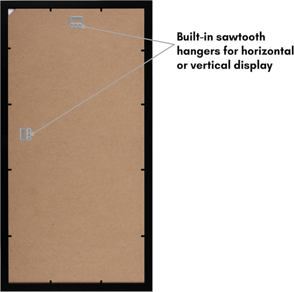 Americanflat 11x22 Newspaper Frame with Polished Plexiglass - Display for Assorted Media Articles - Signature Collection - Modern Picture Frame