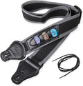 Mr.Power Guitar Strap 36.6in - 65in with 3 Pick Holders for Electric Acoustic Guitar, Nylon Strap for Your Family Friend Love Guitarists