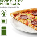 Stock Your Home 9-Inch Paper Plates Uncoated, Everyday Disposable Plates 9" Paper Plate Bulk, White, 300 Count