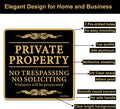 ZHGSERVU No Trespassing Signs Private Property No Soliciting Warning Sign 12” x 12” Heavy 0.40 Aluminum Rust Free Safety Sign Protect Your