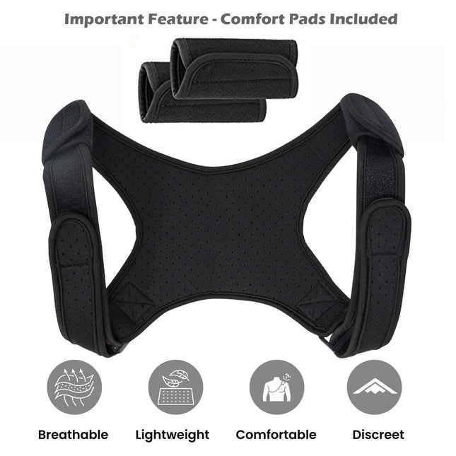 POAGL Posture Corrector for Men | Universal Fit Adjustable Upper Back Brace for Clavicle to Support Neck, Back and Shoul