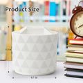 Desk Organizer, 360-Degree Rotating Pencil Pen Holders For Desk, Diamond Pattern Pen Organizer With 5 Compartments, Cute Desk Accessories Decor