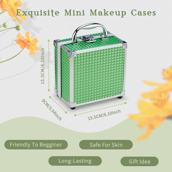 Color Nymph Beginner Makeup Kit for Teens with the Small Cosmetic Train Case Included 24-Colors Eyeshadow Palette Blushes Bronzer Highlighter