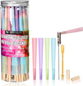 Colorful Pre Rolled Cones -72 Pack Rainbow King Size Cones Rolling Paper, Slow Burning Preroll Cones with Golden Spoon Suit Party(110Mm)