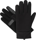 isotoner Men’s Tech Stretch Touchscreen Texting Double Lined Cold Weather Gloves with Water Repellent Technology X-Large Black