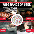 CDN Grill Surface Thermometer | Proaccurate®, Temperature Zones, High Heat, Color-Coded Scale - Laboratory Glass Lens - Perfect for Grill, BBQ,