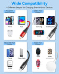 Multi Charging Cable for Apple Watch Charger,4 in 1 Charging Cable Travel Essentials for Iwatch & Iphone Chargers Magnetic Wireless Charger for