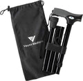 FSA/HSA Eligible, Vaunn Medical Easy Grip Height Adjustable Folding Cane/Walking Stick with Strap/Pouch- Compact, Portable, and Safe Walking