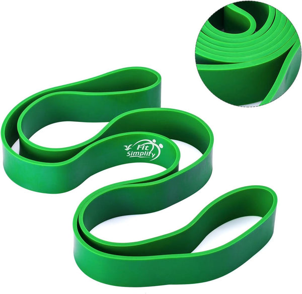 Fit Simplify Pull Up Assist Resistance Bands for Fitness, Physical Therapy, Stretching, Mobility and Exercise Green