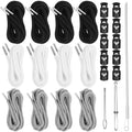 MiniRed 12PCS Drawstring Cord, 57 Inch Drawstring for Sweatpants, Drawstrings Replacement with Easy Threaders and Cord Locks, Draw Strings for