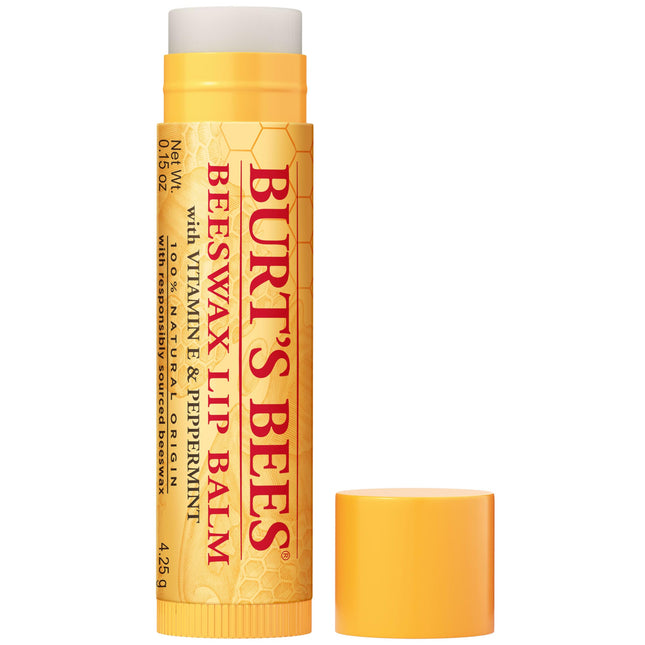 Burt'S Bees Beeswax Lip Balm, Lip Moisturizer with Responsibly Sourced Beeswax, 