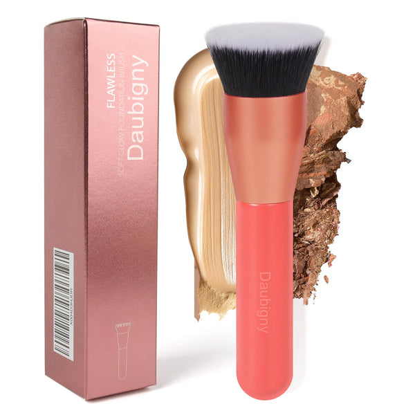 Foundation Brush Daubigny 1.5" Flat Top Kabuki Brush for Liquid Makeup,Premium Makeup Brush and Pro Flat Kabuki Foundation Brush Perfect For