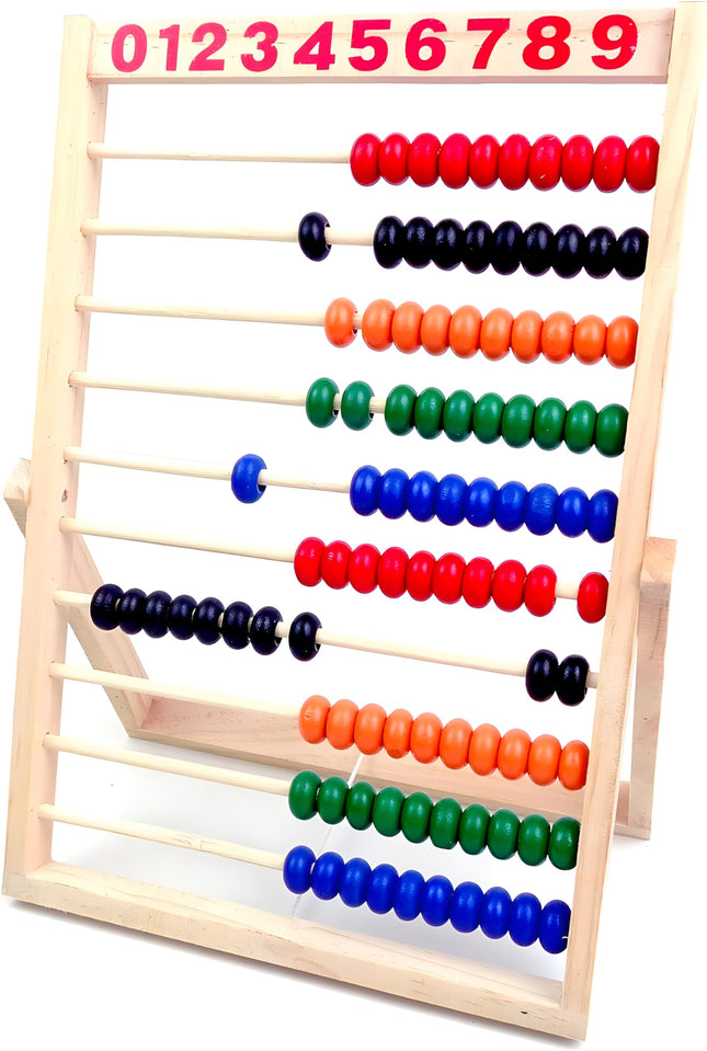 MAGIKON Wooden Counting Number Frame, 10 Rows Abacus for Kids Learning Math (11-