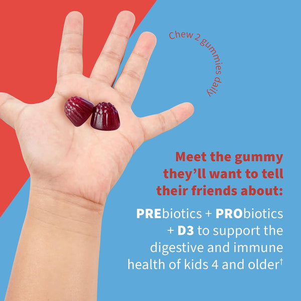 Garden of Life Dr Formulated 5 Billion CFU Prebiotic Fiber, Probiotic and Vitamin D3 Gummies for Kids Digestive & Immune Health Ã¢ÂÂ Gluten