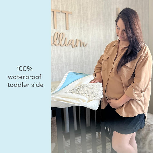 Newton Baby Waterproof Crib Mattress, Breathable & Washable - Grey