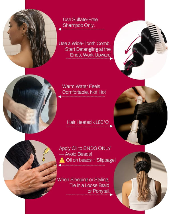 Moresoo Micro Ring Hair Extensions Blonde Highlight Microlink Hair Extensions Human Hair Ash Blonde Mix Bleach Blonde Hair Extensions Micro Link