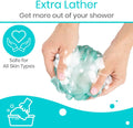 Vive Loofah Sponge Replacement (4 Pk) Shower & Bath Pouf Scrubber for Back & Body Exfoliation, Works with Vive Interchangeable Loofa Handle Long