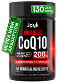 High Absorption CoQ10 200MG - Co Q10, 200mg Softgels for Heart Health & Energy Production - Enhanced Co Q 10 Supplement with Antioxidants and
