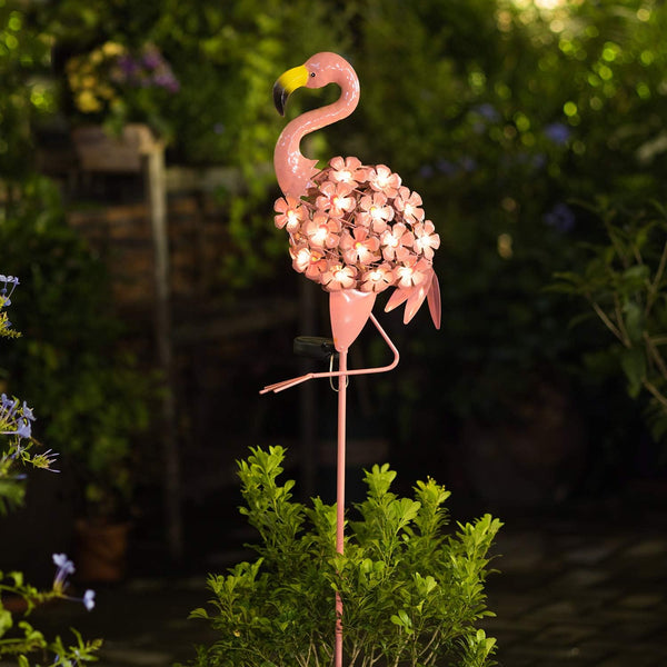 Homeimpro Garden Solar Lights Flamingo Yard Decor Gifts for Women Outdoor Decorations Stake Lights, Waterproof Warm White 27 LED for Lawn,Patio,