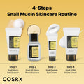 COSRX All about Snail Mucin Korean Skin Care Set, Mini Travel Essentials, Travel Size Gift Set with Snail Mucin Face Wash, Serum, Moisturizer &