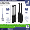 Indian Clubs - 1Lb, 2Lb and 3Lbs Pairs by Ultimate Body Press